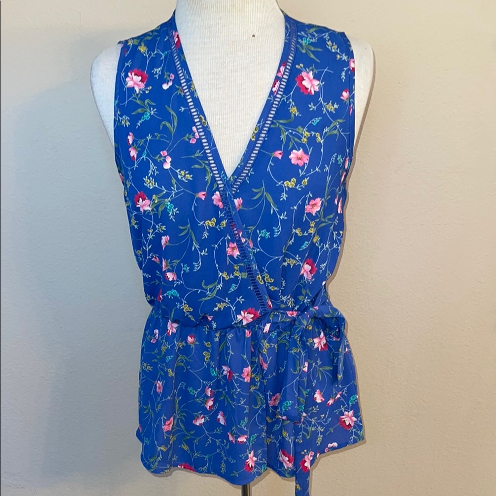 Sienna Sky Blue Floral Top